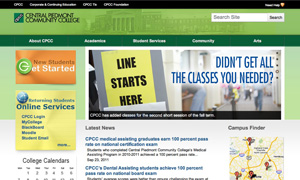 Site Web du Central Piedmont Community College