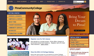 Sitio web de Pima Community College