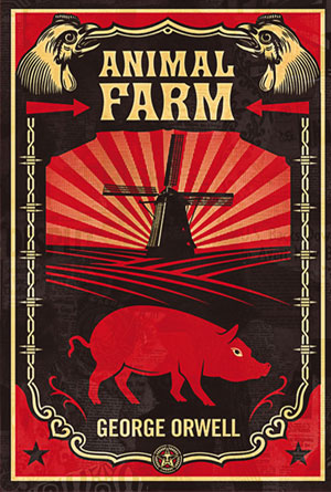 Animal Farm por George Orwell - Diseños de portadas de Libros Rojos