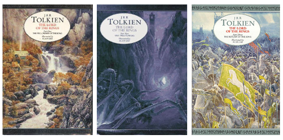   Capas de livros para o Senhor dos Anéis publicadas por Harper Collins Ilustrações por Alan Lee
