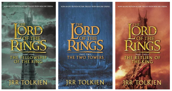 Book covers for the Lord of the Rings published by Harper Collins 