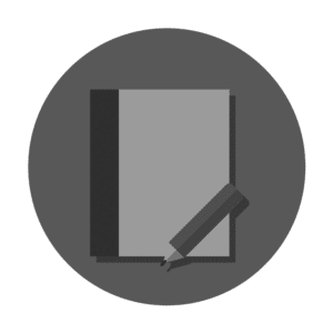 Book Icons: book with pencil