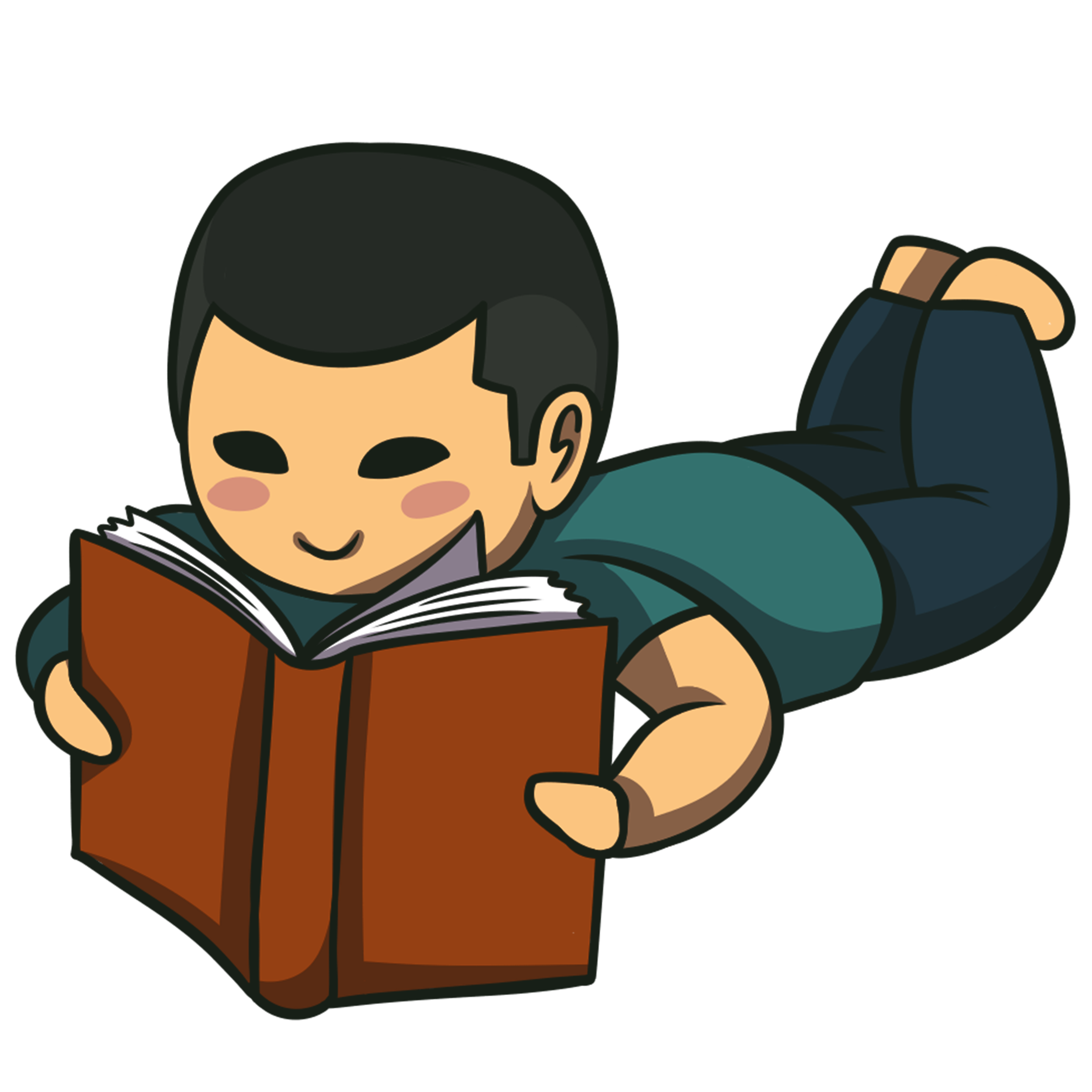 Kid Reading A Book Clipart Transparent Png Hd Cartoon