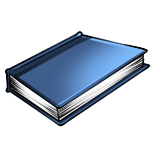 closed book clipart: blue lying book