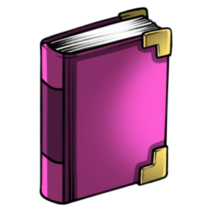 closed book clipart: magenta hardbound book