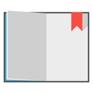 Open Book Clipart: open book with bookmark