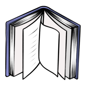 Open Book Clipart: portada lila abierta del libro