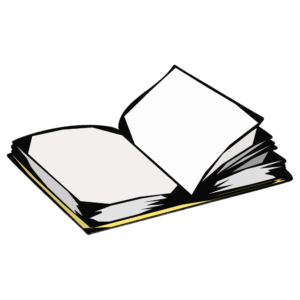 Open Book Clipart: libro aperto sdraiato piatto