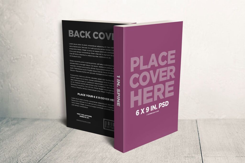 6x9 Front and Back Book Cover Mockup