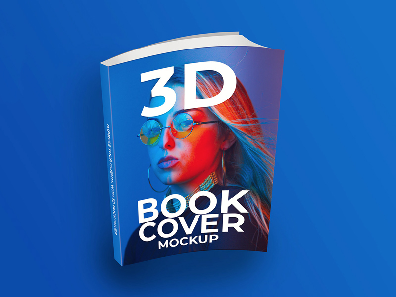 Maqueta de libro de tapa blanda 3D