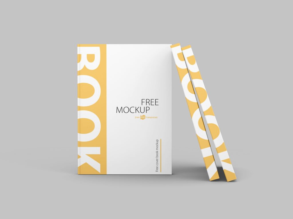 PSD Front and Spine Book Cover Mockup