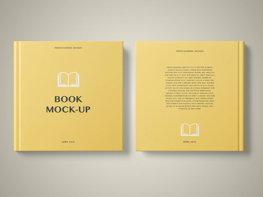 Square Book Mockup 6