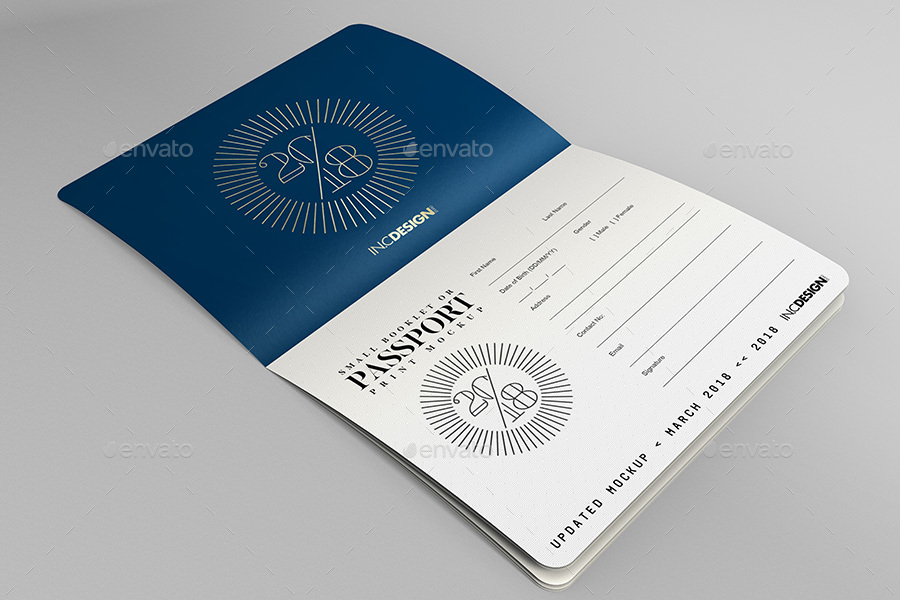 Maquette du carnet de passeport 6