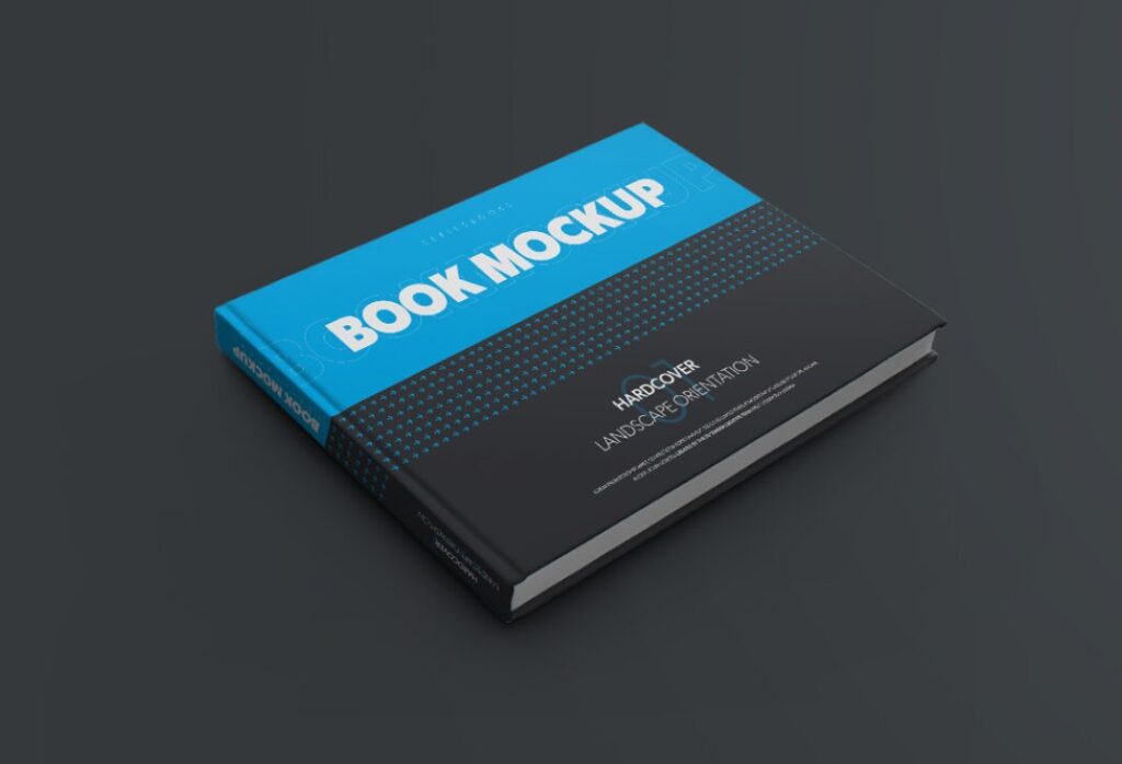 Mockup libro con copertina rigida 5