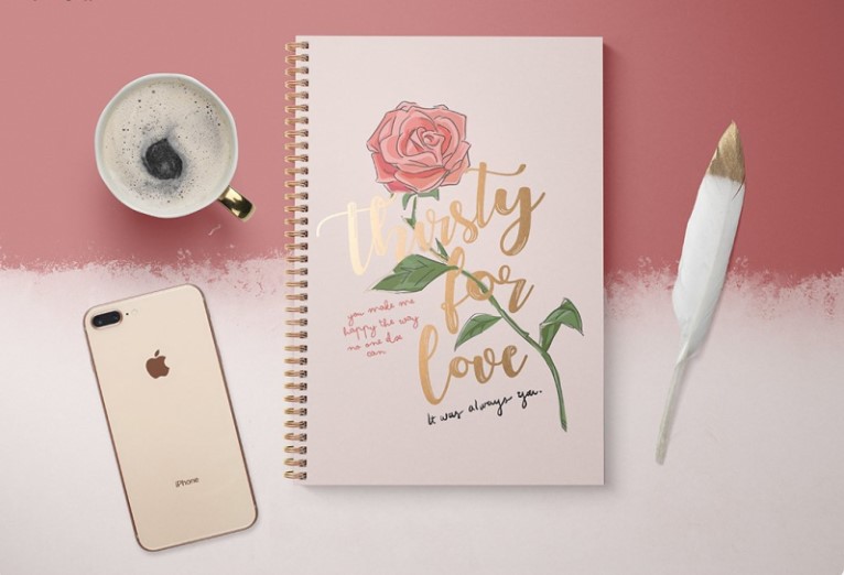 Notebook and iPhone Mockup