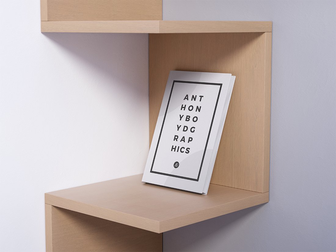Modern Book on Shelf
