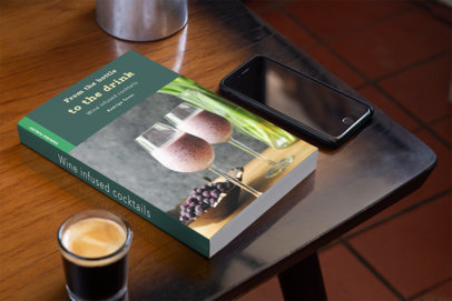 Book on Table with Phone