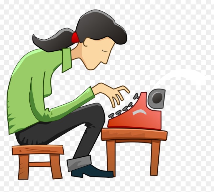 Author Typing Clipart