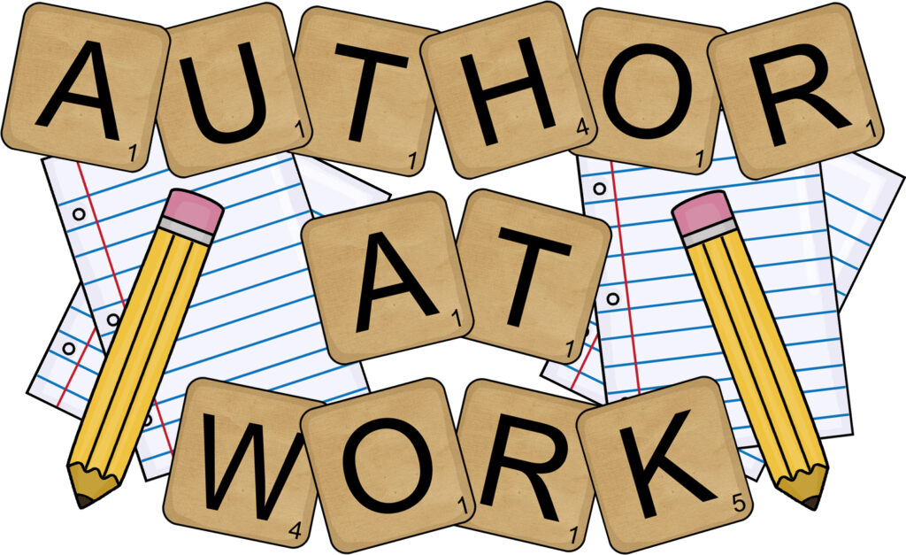 Pencil, Paper and Letters Author Clipart