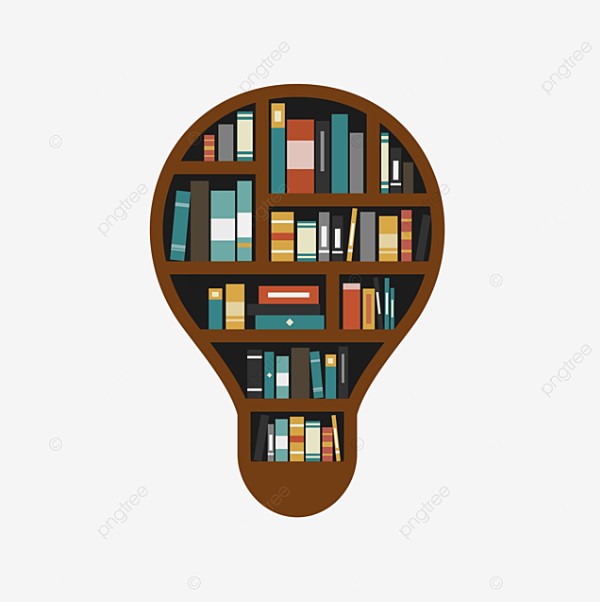 Bulb Shape Bookshelf Clipart