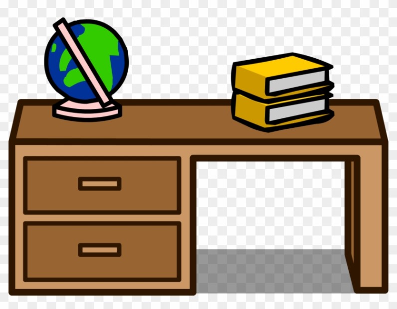 Student Desk With Drawers Clipart