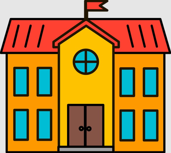 School Library Building Clipart