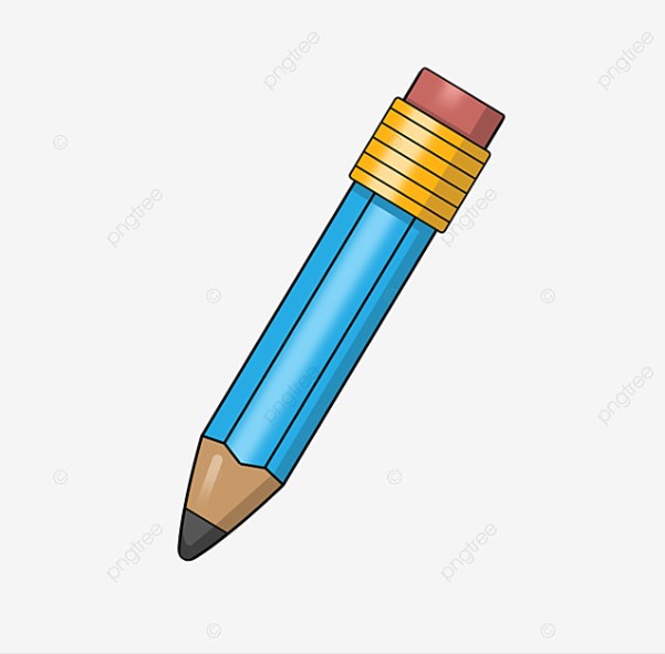 Clipart de lápiz azul