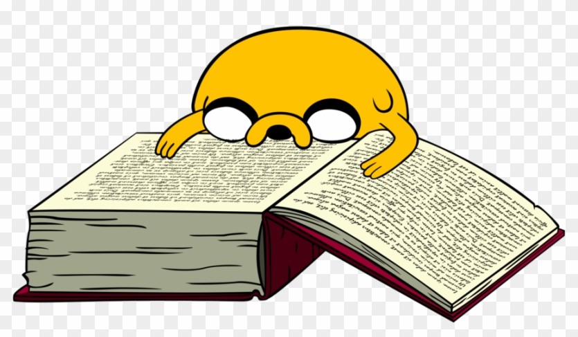 Jake The Dog Reading Clipart