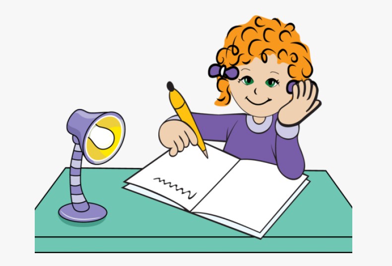 Girl Writing PNG Clipart