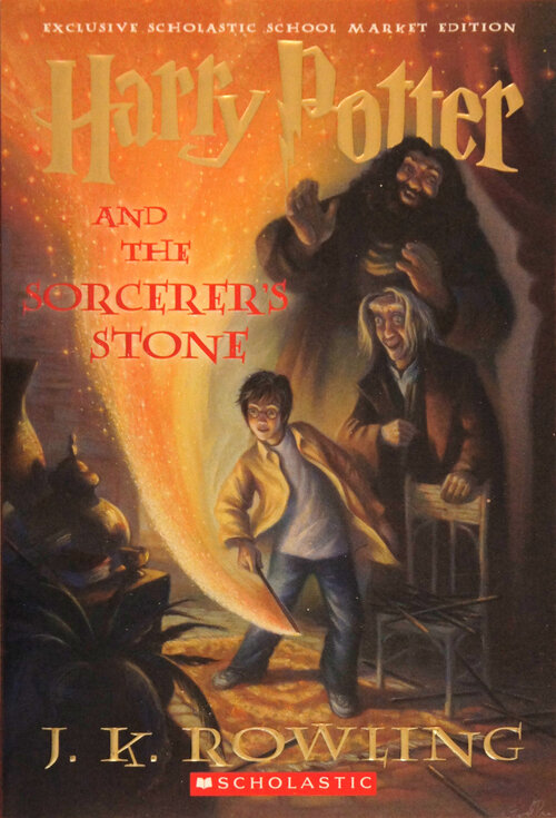 harry potter and the sorcerer's stone US exclusive scholastic school market edition book cover
