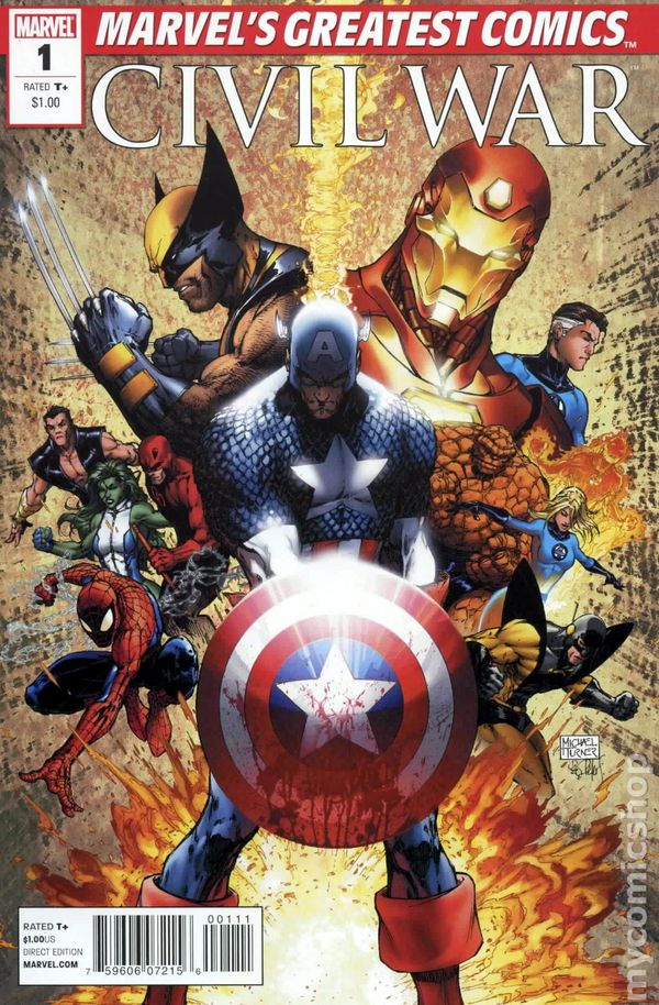 marvel comic book cover civil war