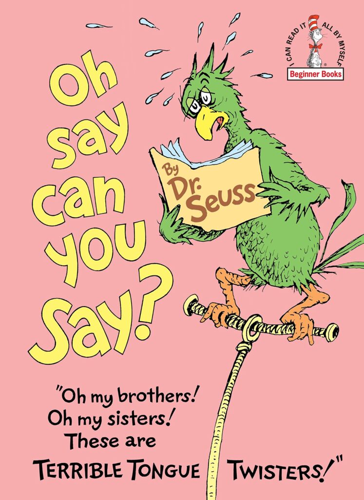 dr seuss book covers oh say can you say