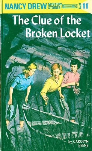 nancy drew book covers the clue of the broken locket