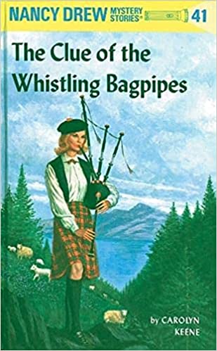 nancy drew book covers the clue of the whistling bagpipes
