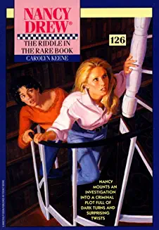 nancy drew book covers the riddle in the rare book