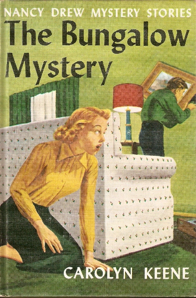 Nancy Drew Book Covers The Bungalow Mystery 1950 version