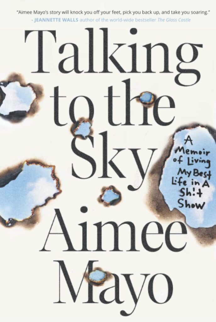 memoir book covers talking to the sky