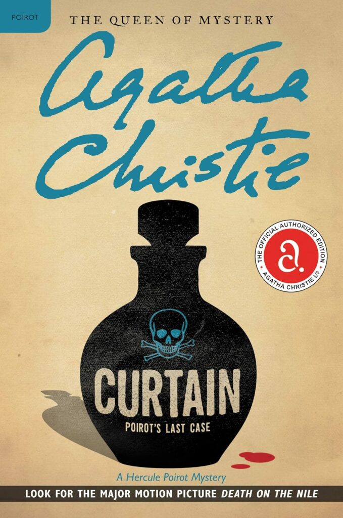 Agatha Christie Book Covers Curtain