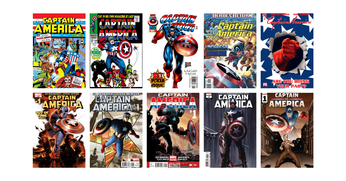 Captain America Comic Book Covers