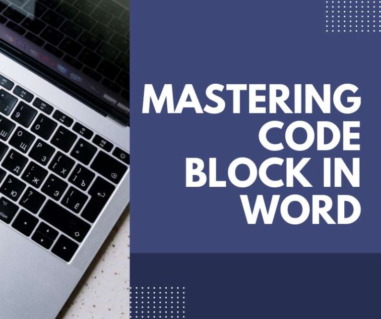 Mastering Code Block in Word - Adazing image.