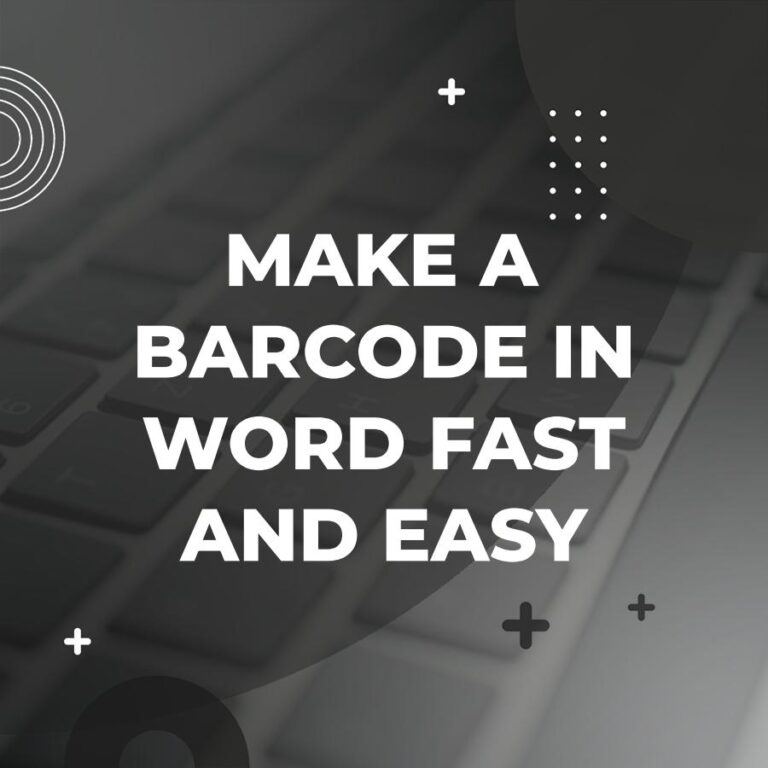 Create Barcode In Word