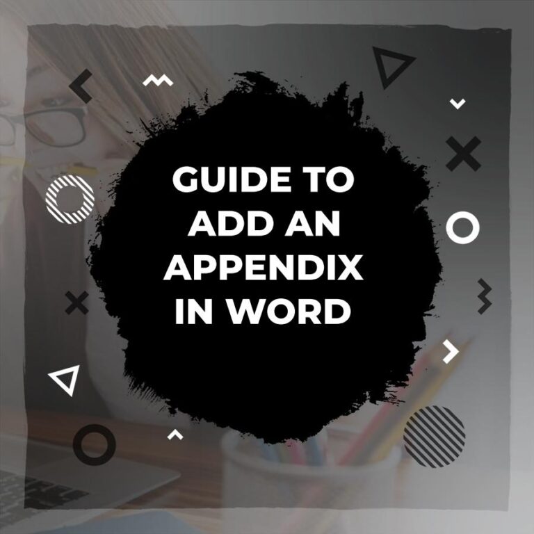 How To Create An Appendix In Word 2016