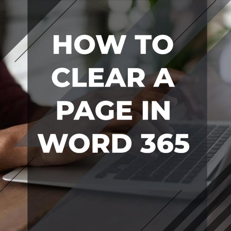 how to delete a page in word 365 online