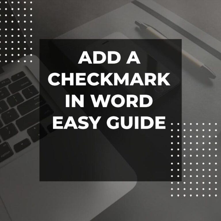 How To Insert A Checkmark In Word