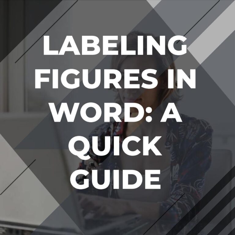 How To Label Figures In Word