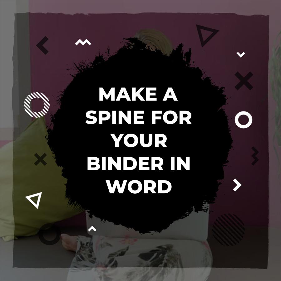 How To Make A Binder Spine In Word Adazing