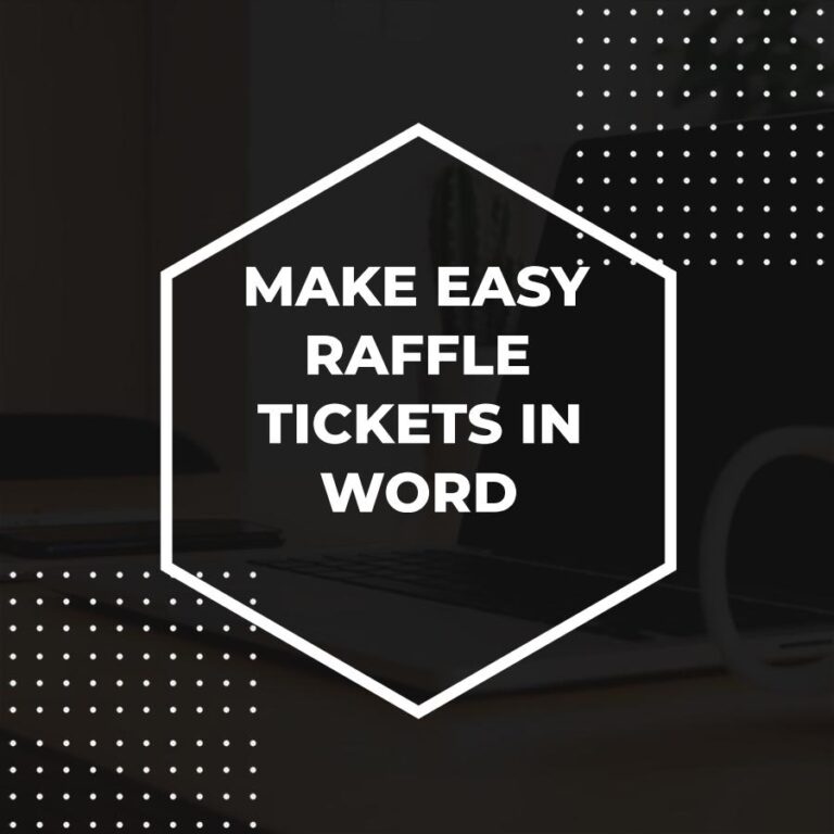 Word Premios Rifa Cómo hacer boletos de rifa en Word - Adazing