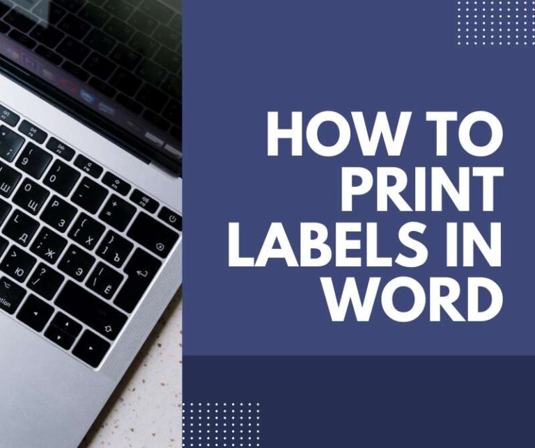 How to Print Labels in Word
