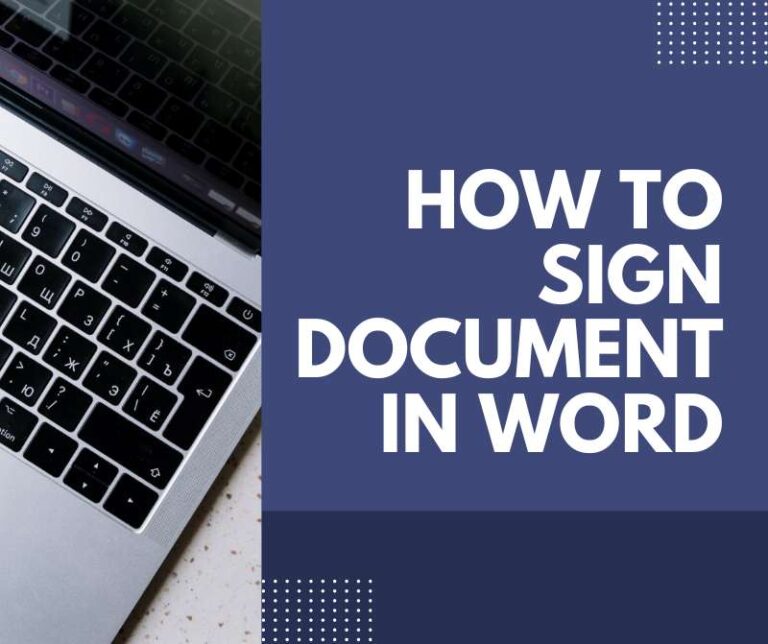 How to Sign Document in Word - Adazing