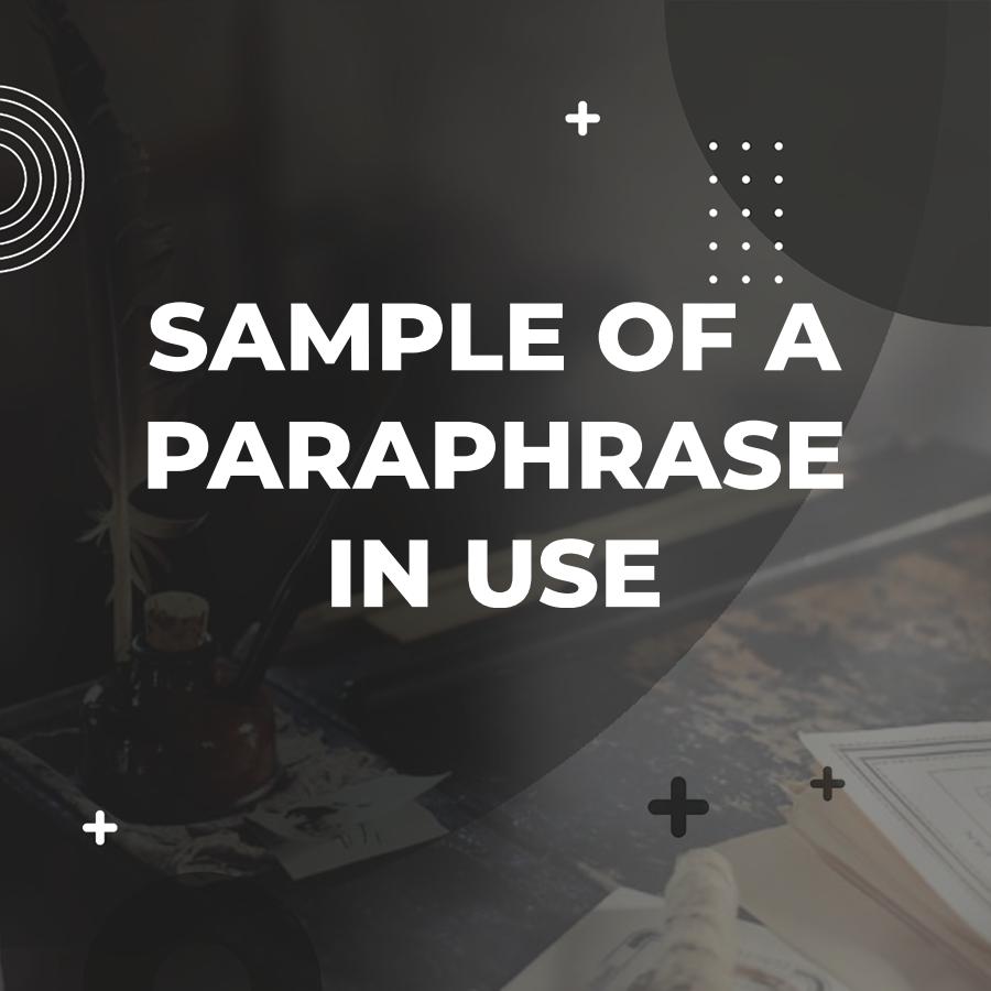 paraphrase example